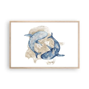 Affiche dans un chêne clair - Poster - Amis ou amoureux? - 91x61 cm