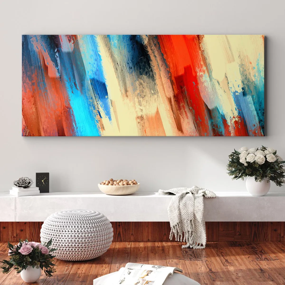 Impression sur toile - Image sur toile - Une cascade de couleurs - 90x30 cm