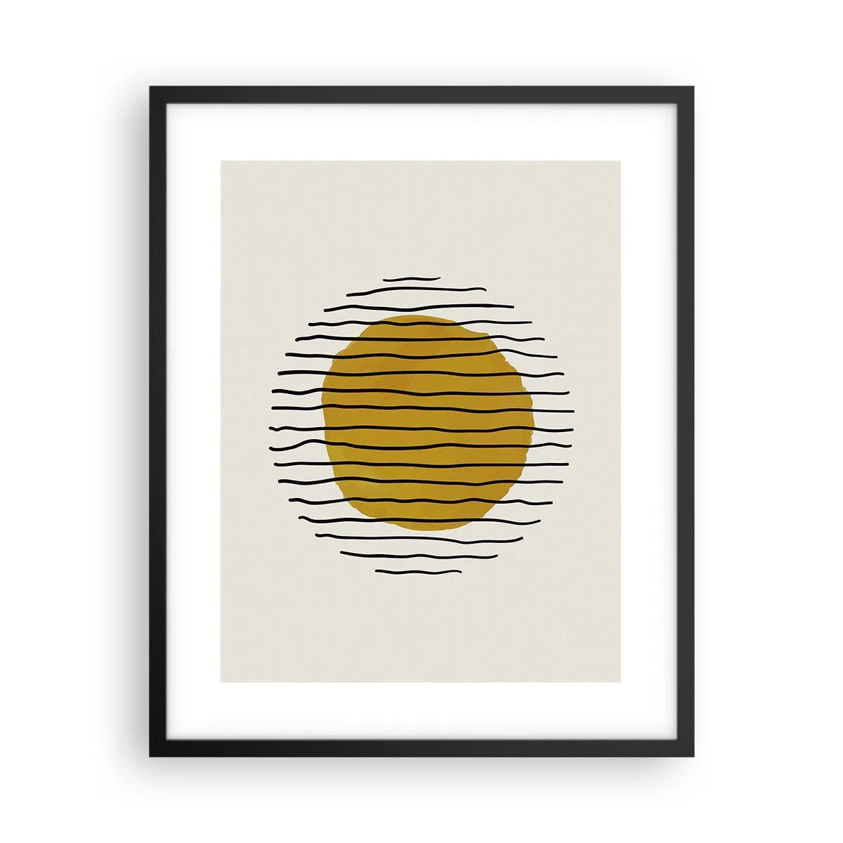 Affiche dans un cadre noir - Poster - Abstraction tremblante de chaleur - 40x50 cm