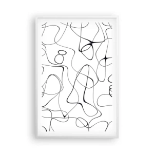 Affiche dans un cadre blanc - Poster - Le chemin de la vie, les voies du hasard - 61x91 cm