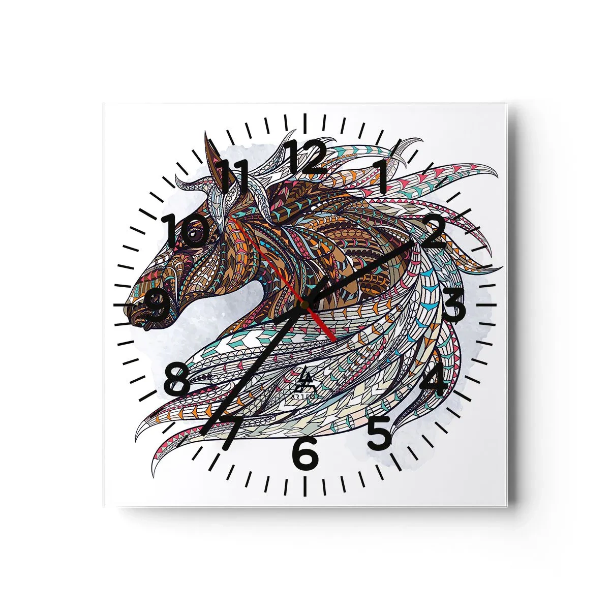 Horloge murale - Pendule murale - Destrier guerrier celtique - 40x40 cm