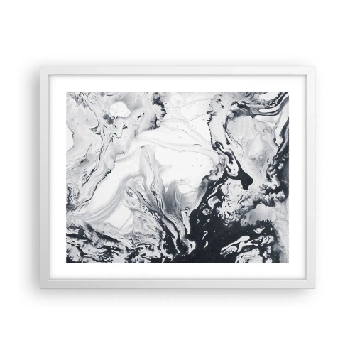 Affiche dans un cadre blanc - Poster - Au centre de la Terre - 50x40 cm