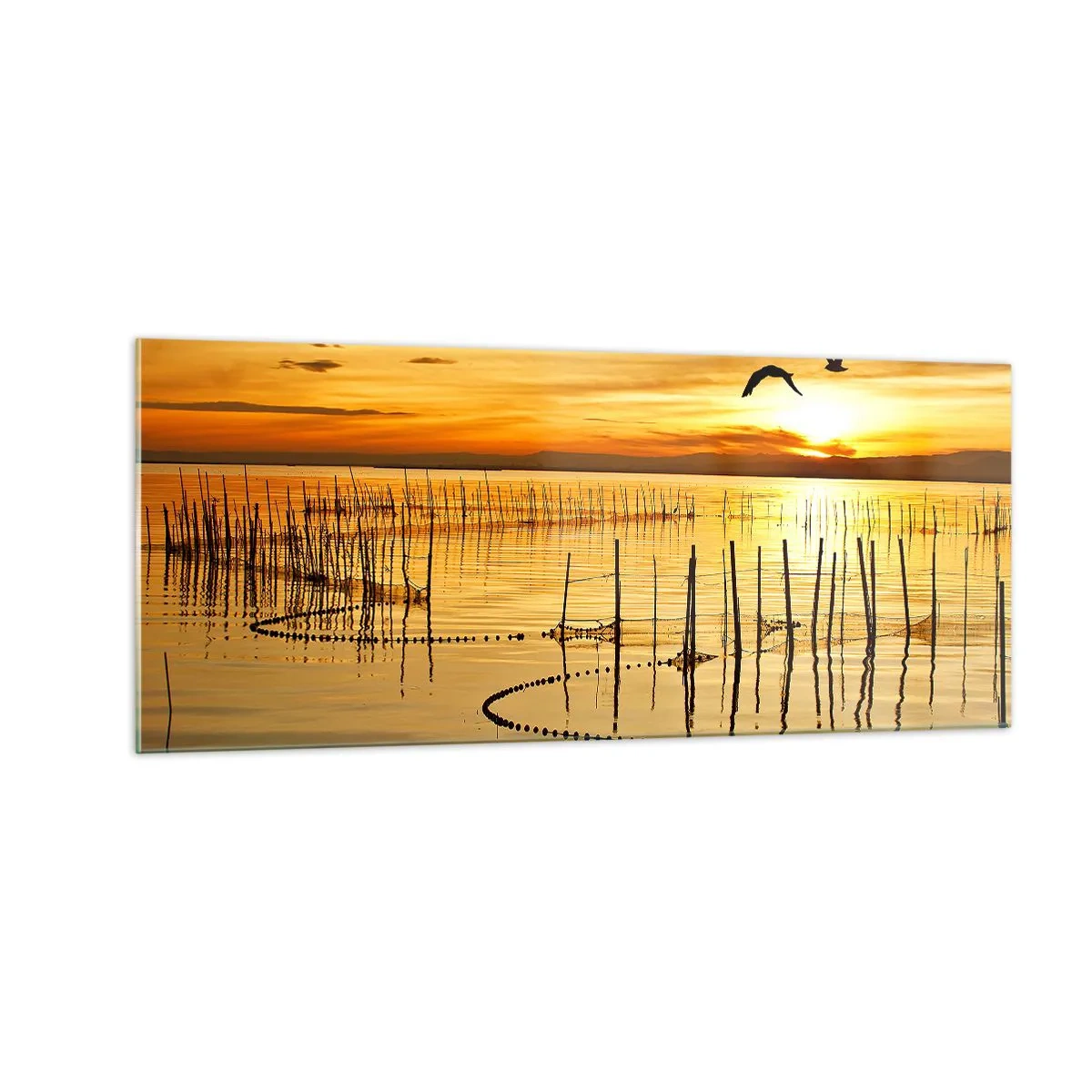 Impression sur verre - Image sur verre - À la pêche - 100x40 cm