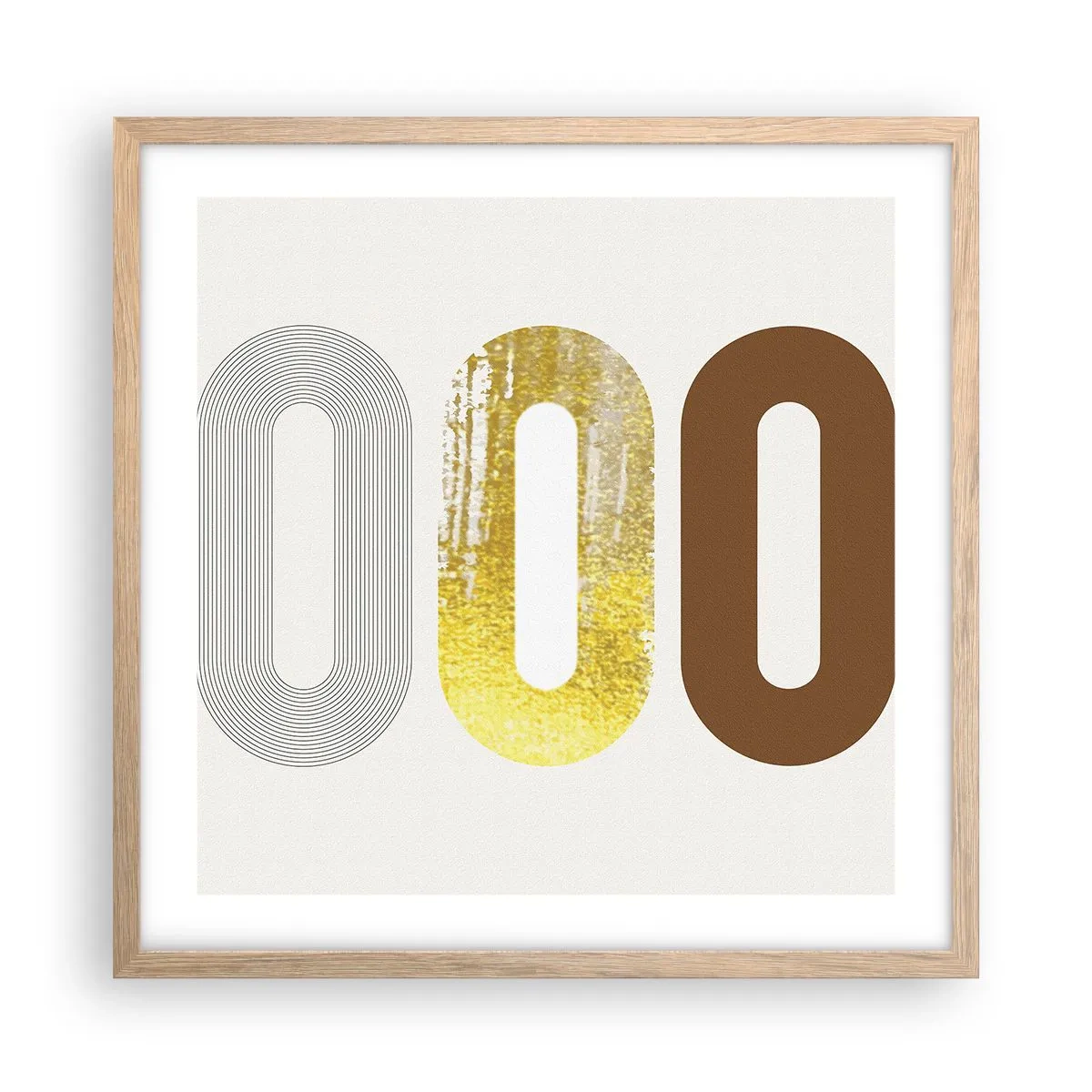 Affiche dans un chêne clair - Poster - Ooo! - 50x50 cm