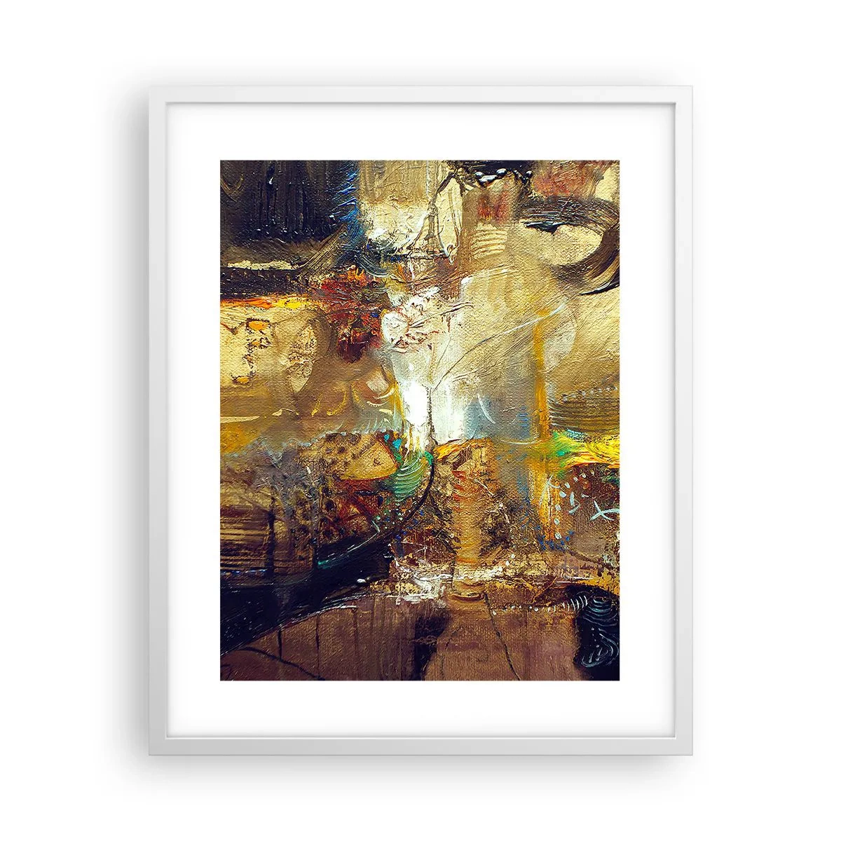 Affiche dans un cadre blanc - Poster - Froid, tiède, chaud - 40x50 cm