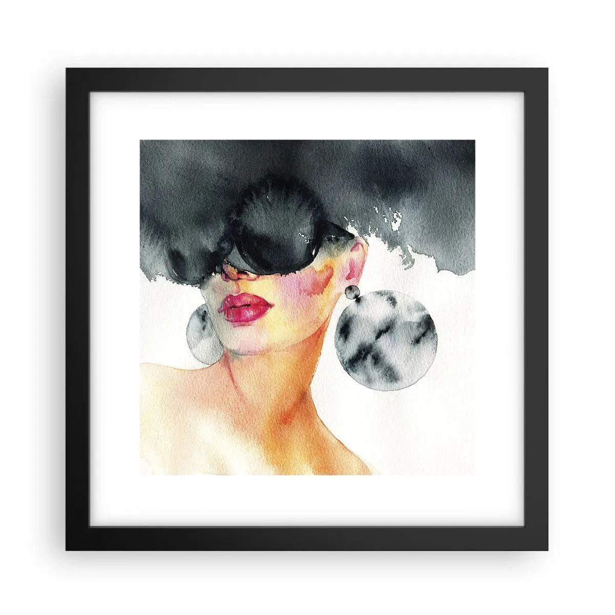 Affiche dans un cadre noir - Poster - Secret de l'élégance - 30x30 cm