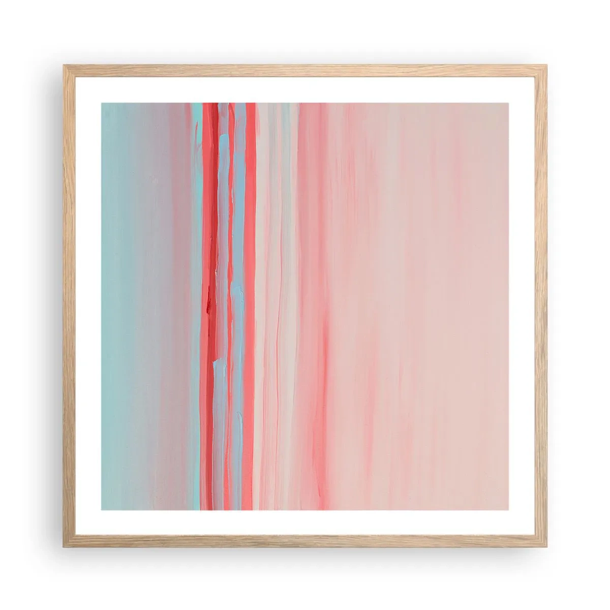 Affiche dans un chêne clair - Poster - Abstraction à l'aube - 60x60 cm