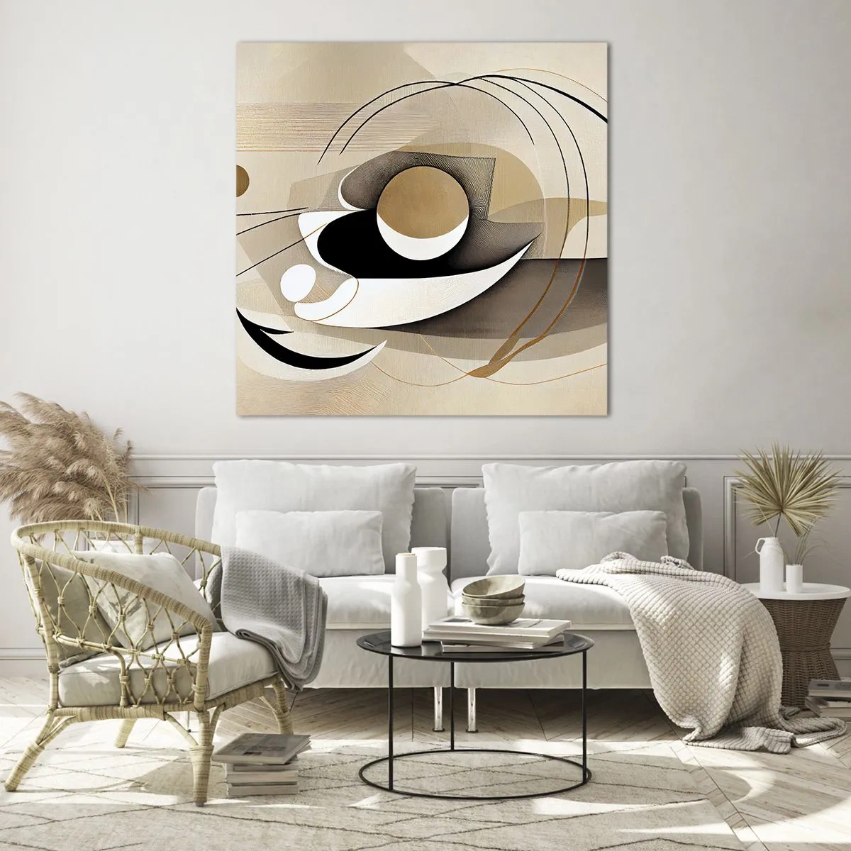 Impression sur verre - Image sur verre - Composition : l'essence des choses - 70x70 cm