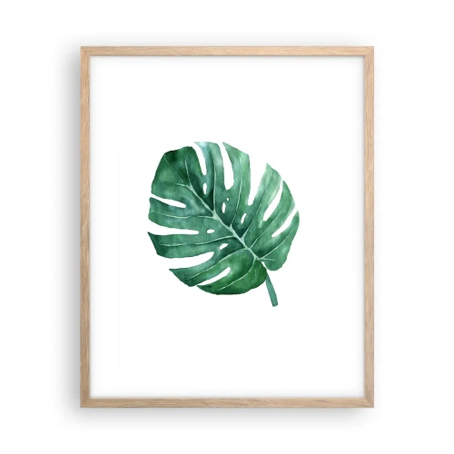 Affiche dans un chêne clair - Poster - Concept vert - 40x50 cm