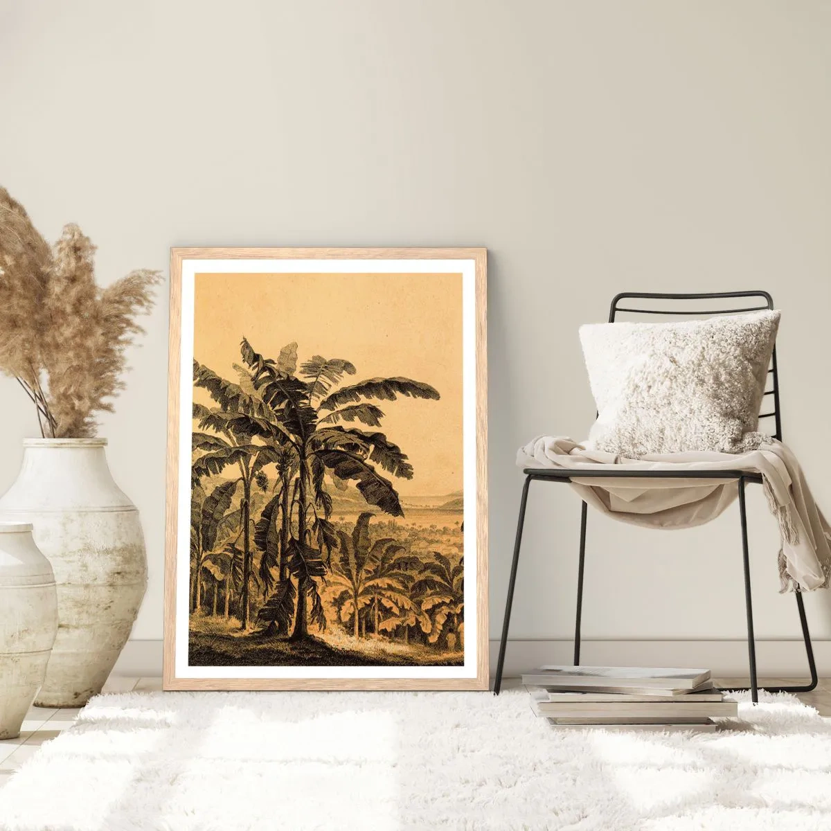 Affiche dans un chêne clair - Poster - Dans un climat colonial - 70x100 cm