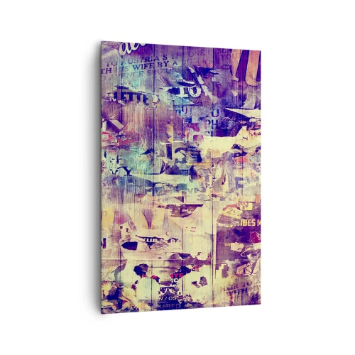 Impression sur toile - Image sur toile - Collage abstrait coloré avec texte et graphiques - 80x120cm - Et c'est tout ce qu'il y a à faire - Décoration murale moderne pour le salon et la chambre ARTTOR