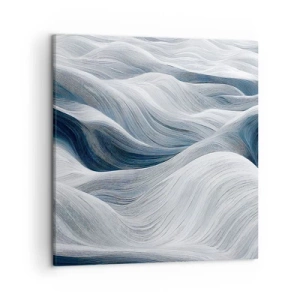 Impression sur toile - Image sur toile - Vagues blanches et bleues - 50x50 cm