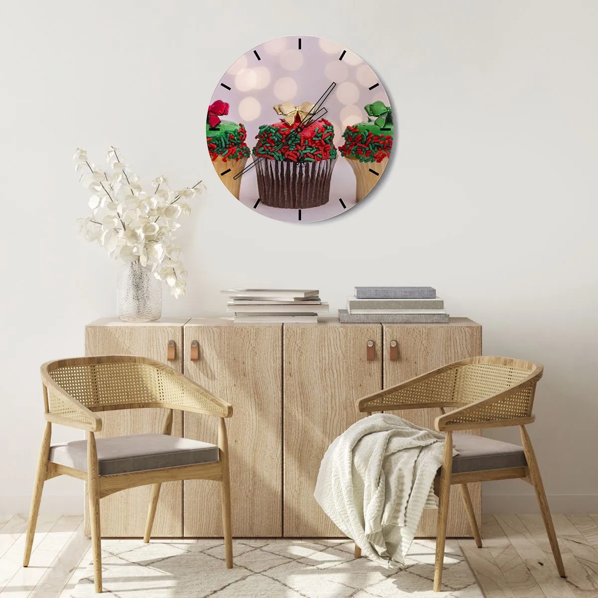 Horloge murale - Pendule murale - Une sucrerie après la cocarde - 40x40 cm