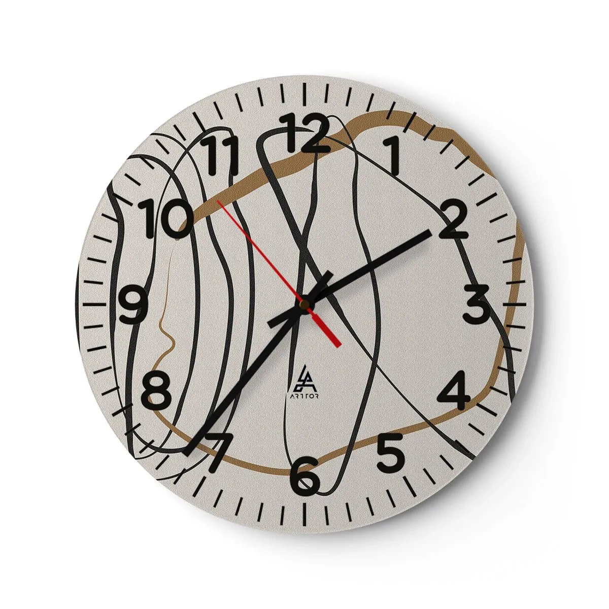 Horloge murale - Pendule murale - Composition – danse en boucle - 40x40 cm