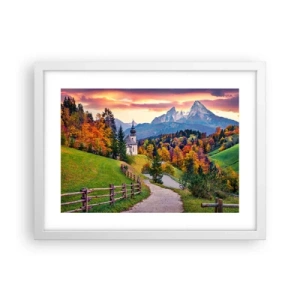 Affiche dans un cadre blanc - Poster - Paysage comme peind - 40x30 cm