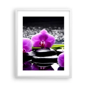 Affiche dans un cadre blanc - Poster - Se noyer dans la paix et la tranquillité - 40x50 cm