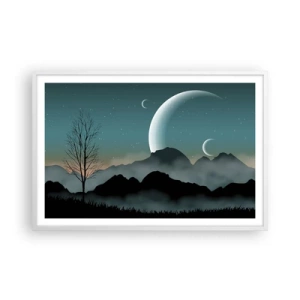 Affiche dans un cadre blanc - Poster - Carnaval de la nuit étoilée - 91x61 cm