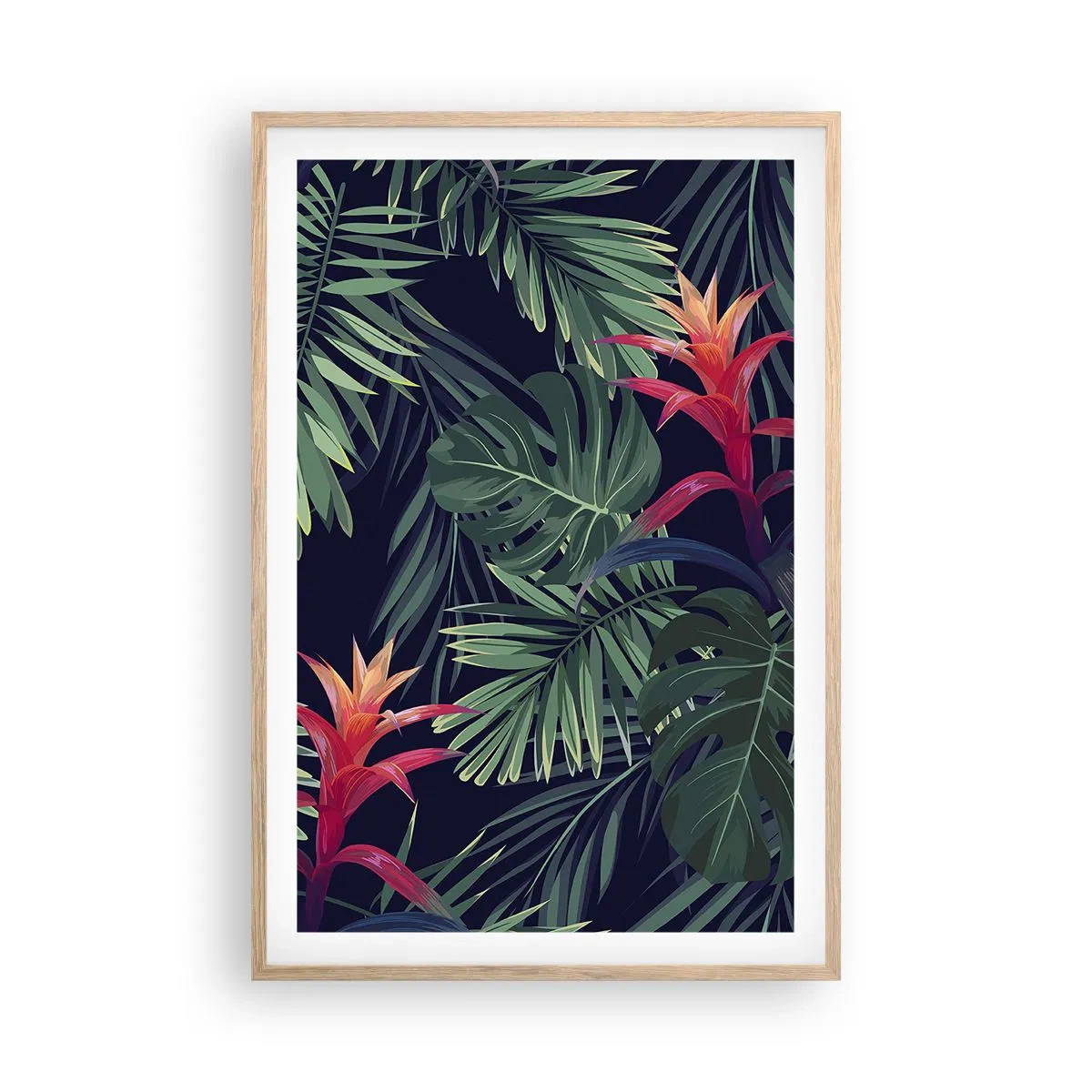 Affiche dans un chêne clair - Poster - immergé dans la nature - 61x91 cm