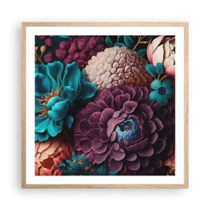 Affiche dans un chêne clair - Poster - La nature en abondance - 60x60 cm