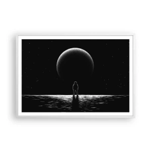 Affiche dans un cadre blanc - Poster - Face à face - 100x70 cm