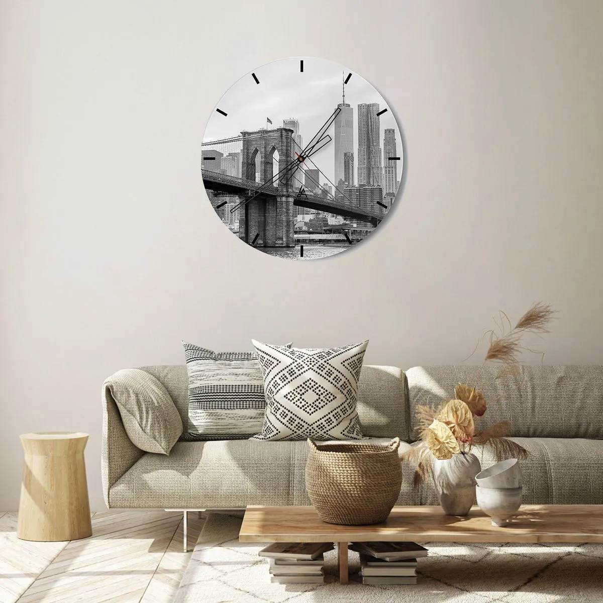 Horloge murale - Pendule murale - Climat New-Yorkais - 30x30 cm