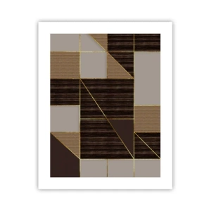 Affiche - Poster - Mozaique de bronze et d'or - 40x50 cm