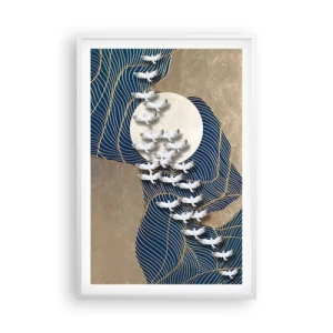 Affiche dans un cadre blanc - Poster - Liberté, errance, communauté - 61x91 cm