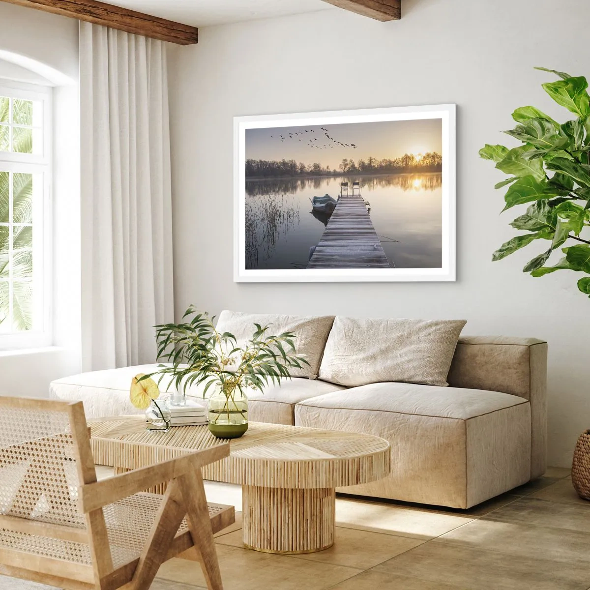 Affiche dans un cadre blanc - Poster - Je reviendrai - 50x40 cm