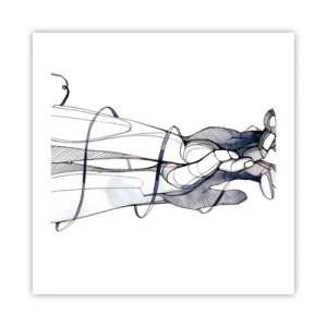 Affiche - Poster - Étude du touché - 50x50 cm