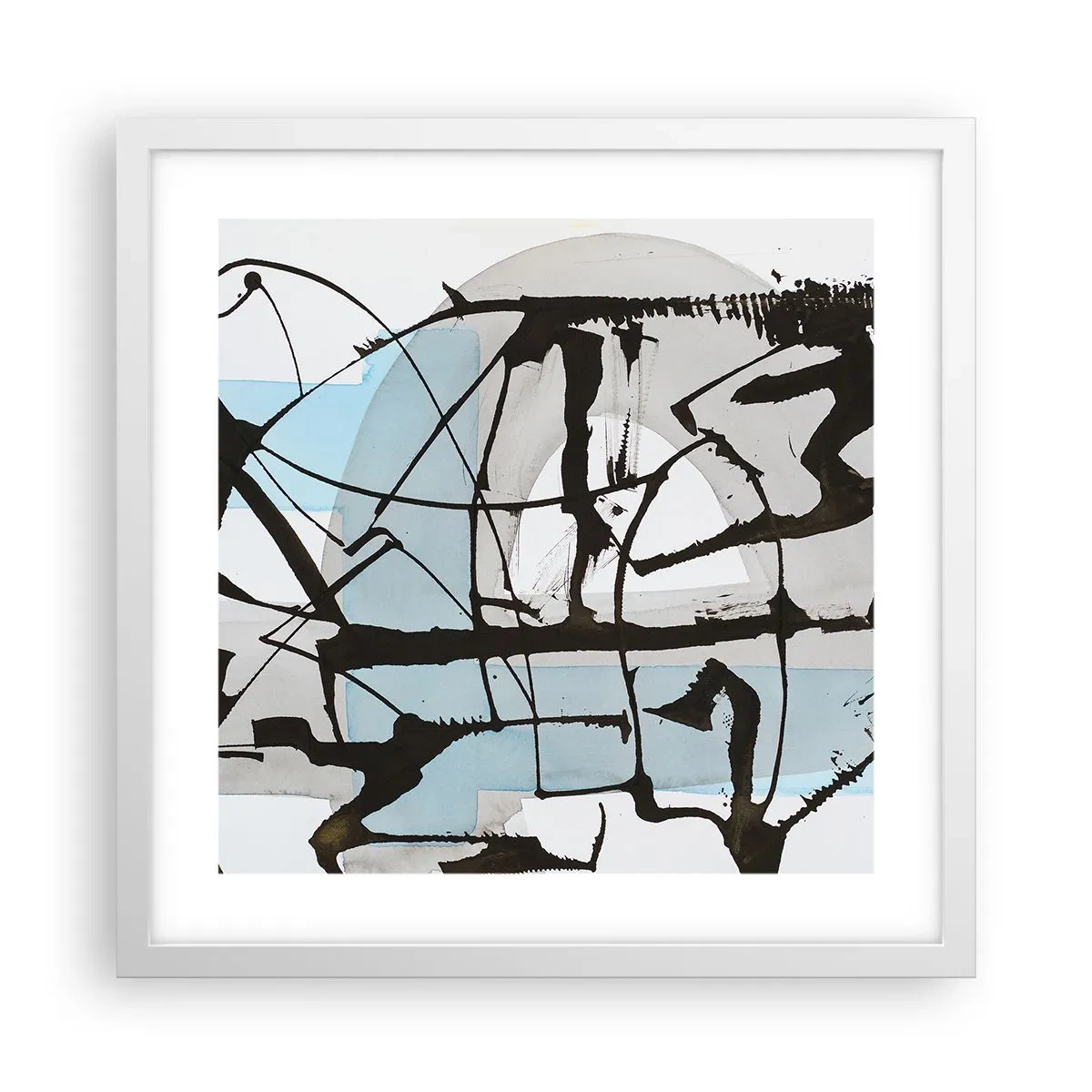Affiche dans un cadre blanc - Poster - Bleu malgré tout - 40x40 cm