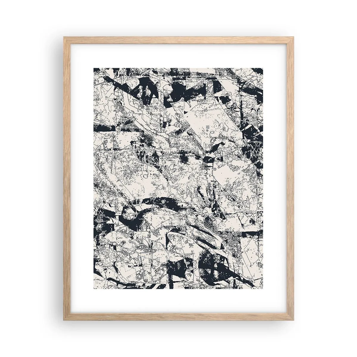 Affiche dans un chêne clair - Poster - Interpénétration des contraires - 40x50 cm