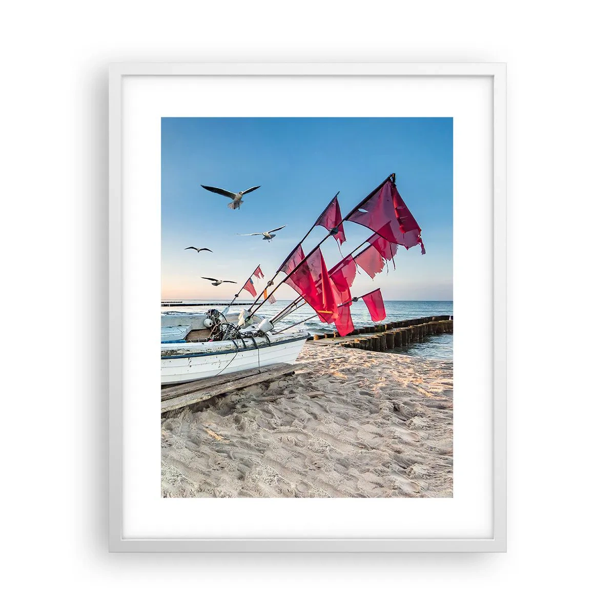 Affiche dans un cadre blanc - Poster - Repos mérité - 40x50 cm