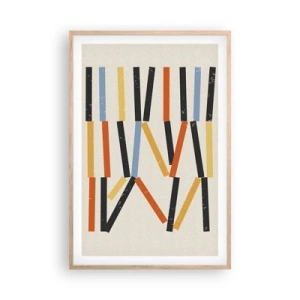 Affiche dans un chêne clair - Poster - Composition de niveaux - 61x91 cm