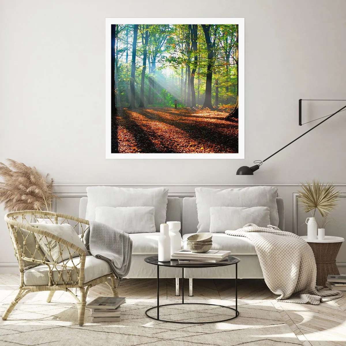 Affiche - Poster - Ombres et lumières - 40x40 cm