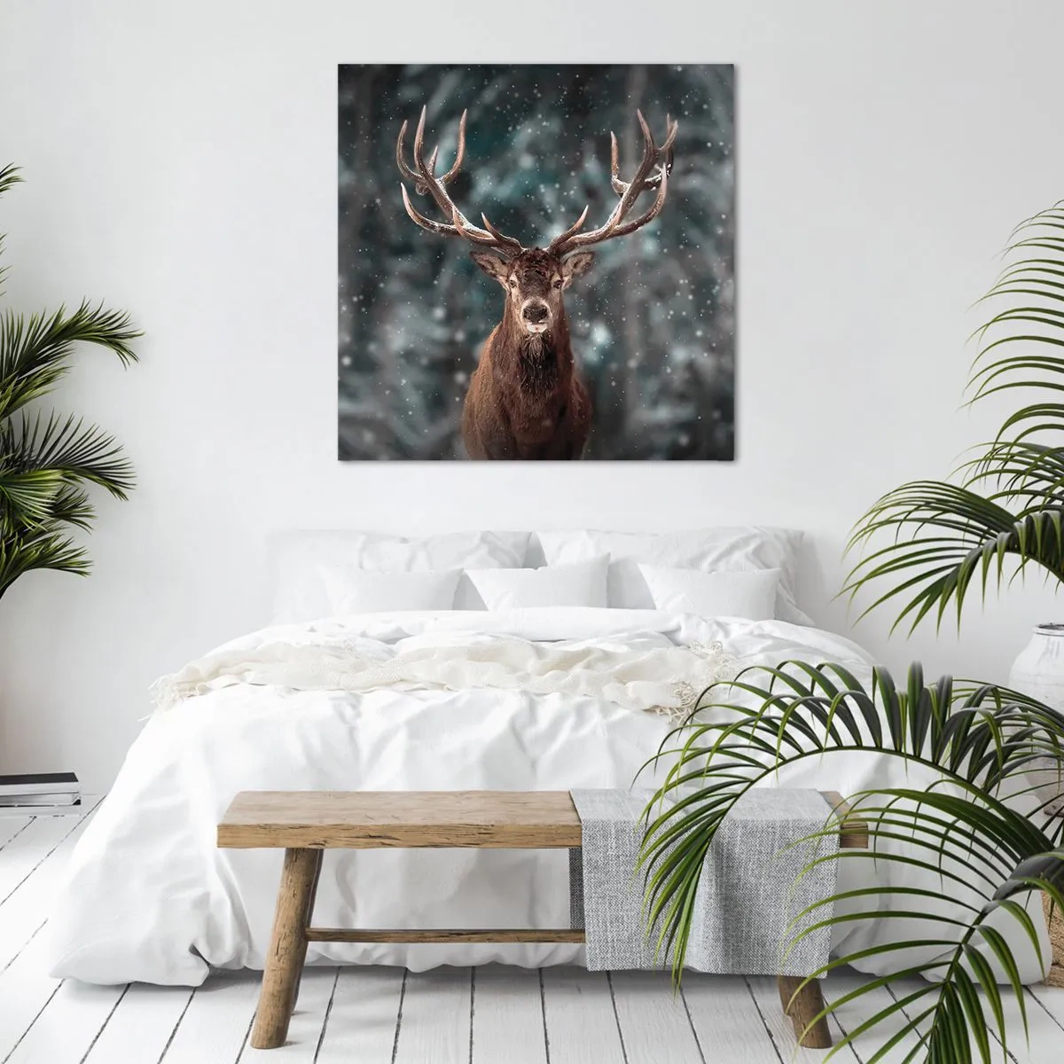Impression sur toile - Image sur toile - Roi de la forêt couronné - 70x70 cm
