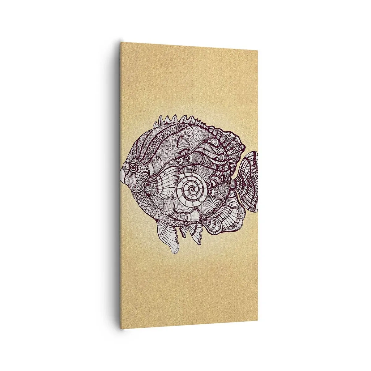 Impression sur toile - Image sur toile - D'un océan d'ornements - 65x120 cm