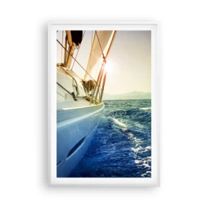 Affiche dans un cadre blanc - Poster - Suite à l'aventure - 61x91 cm