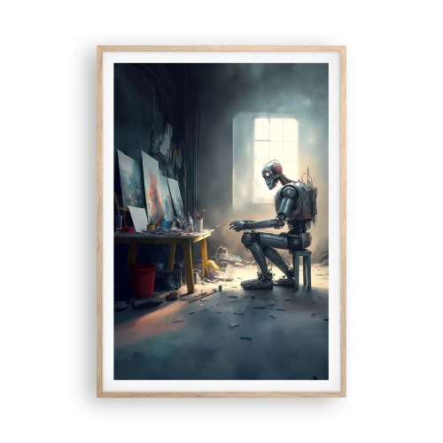 Affiche dans un chêne clair - Poster - L'acte de création - 70x100 cm