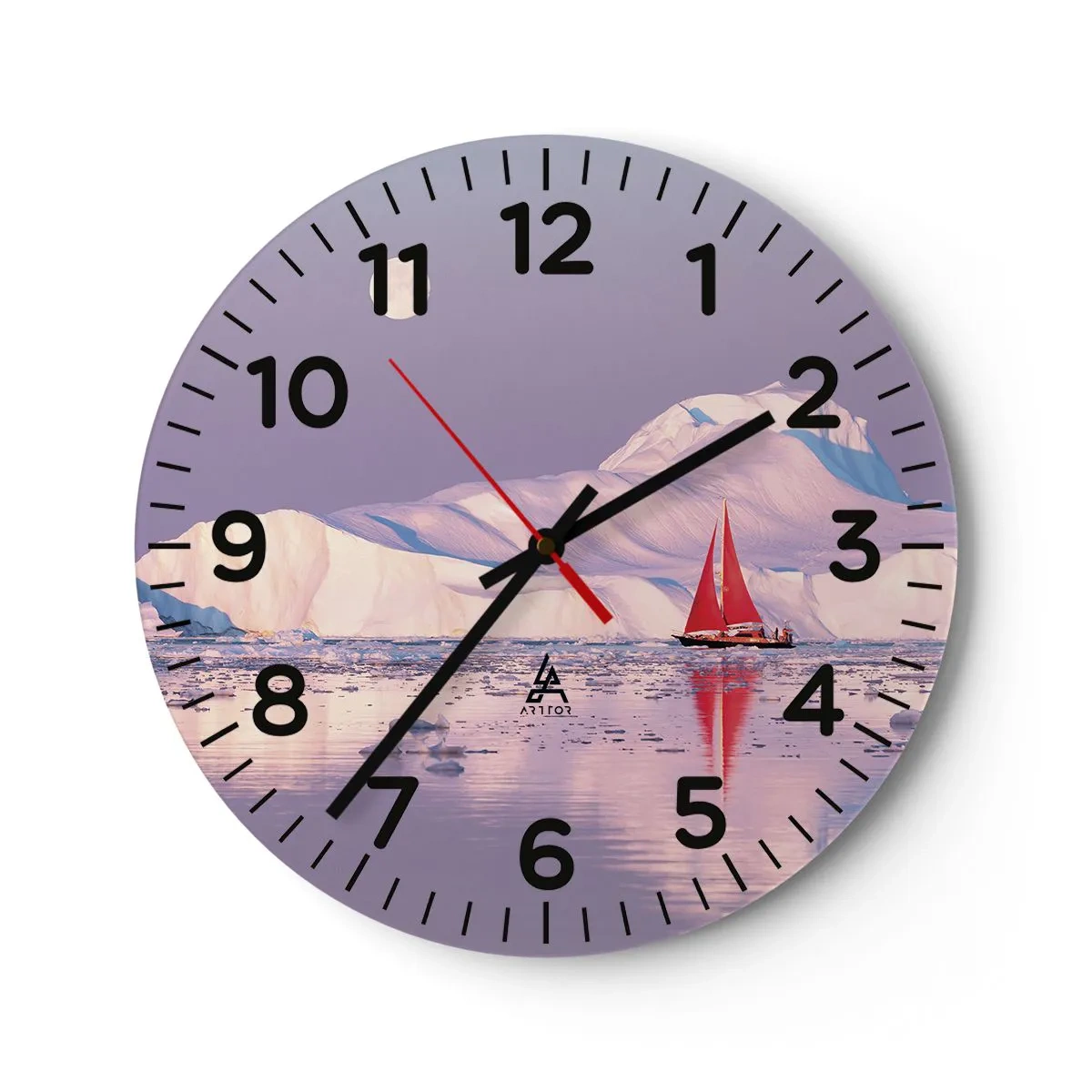 Horloge murale - Pendule murale - La chaleur de la voile, le froid de la glace - 30x30 cm