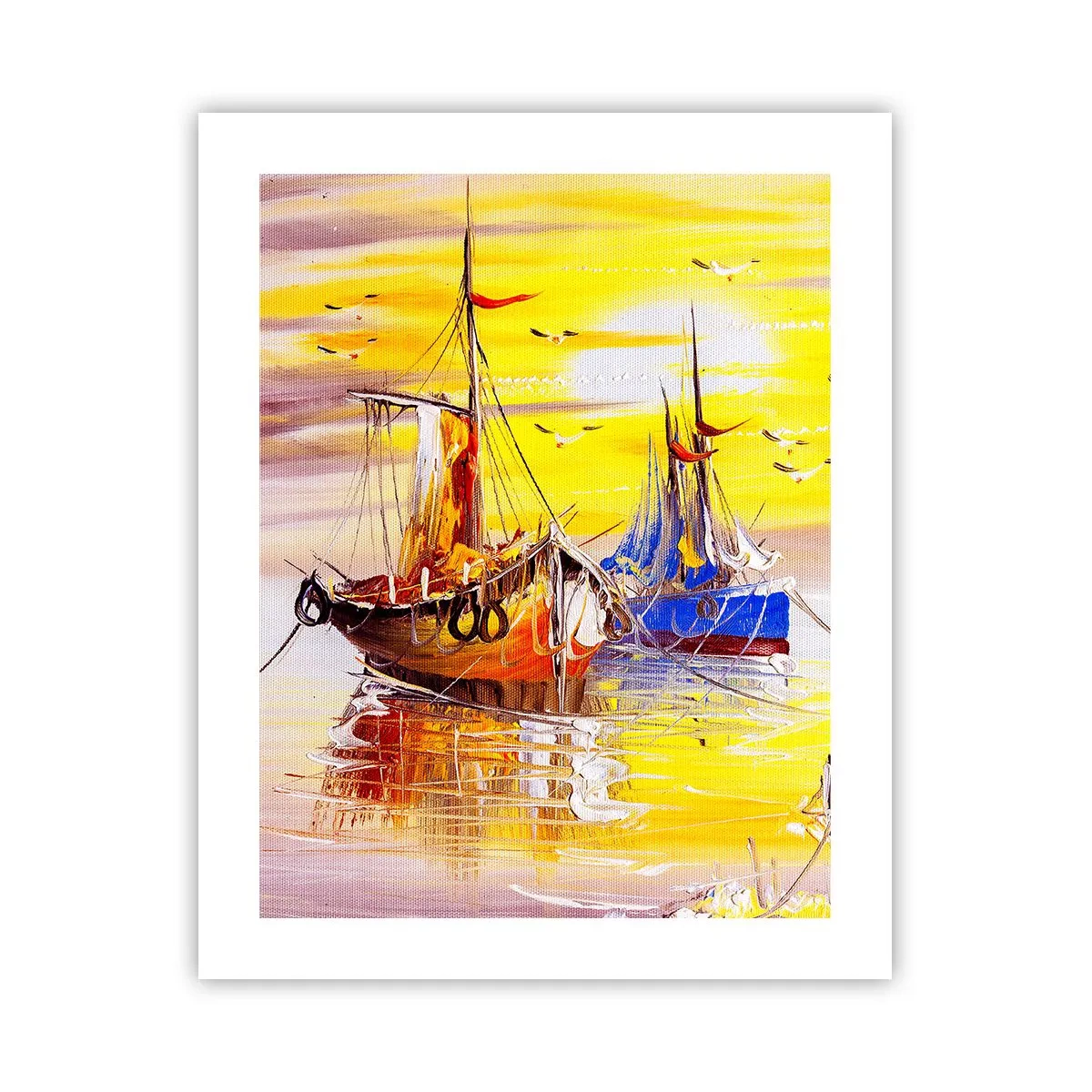 Affiche - Poster - Un repos bien mérité au port - 40x50 cm