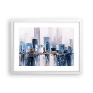 Affiche dans un cadre blanc - Poster - Impression new-yorkaise - 40x30 cm