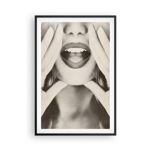 Affiche dans un cadre noir - Poster - J'arrive! - 61x91 cm