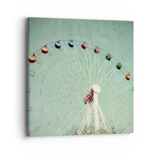 Impression sur toile - Image sur toile - Nous vous invitons à vous amuser - 40x40 cm