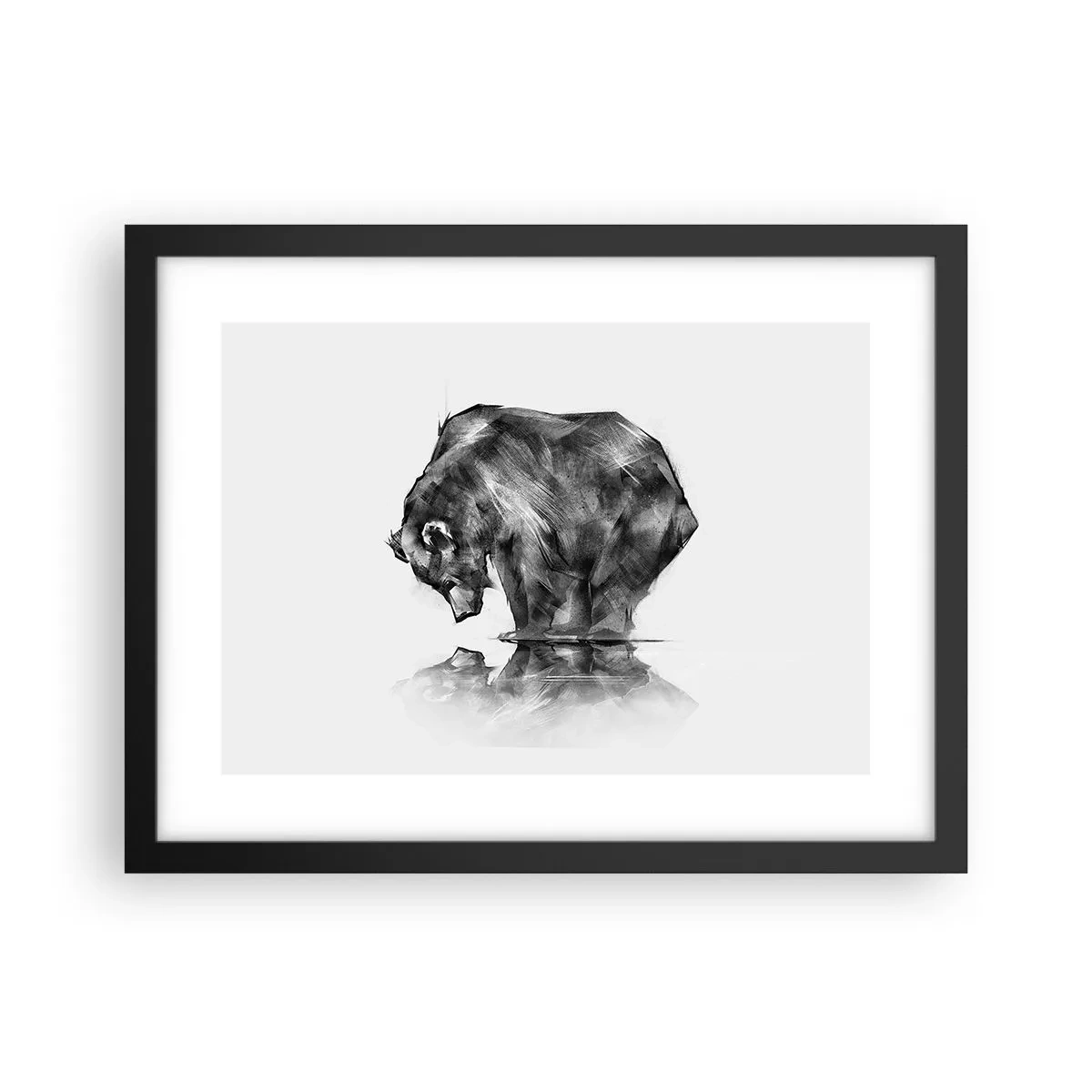 Affiche dans un cadre noir - Poster - Ravi de rencontrer quelqu'un de proche - 40x30 cm