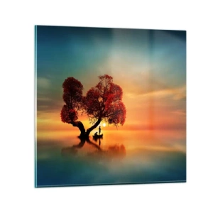 Impression sur verre - Image sur verre - Plénitude et éloignement sans monde - 60x60 cm