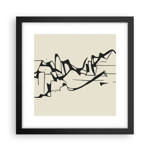 Affiche dans un cadre noir - Poster - Peut-être un paysage - 30x30 cm