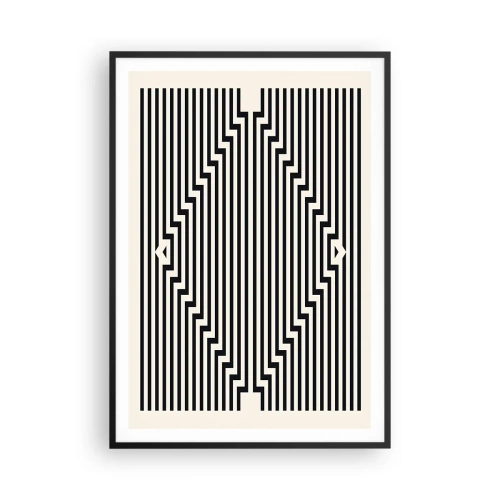 Affiche dans un cadre noir - Poster - Illusion géométrique - 70x100 cm