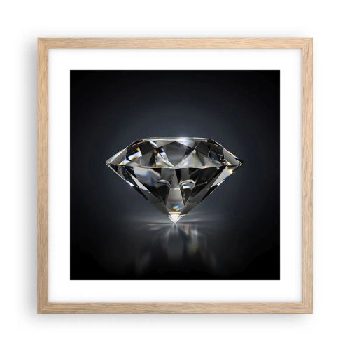 Affiche dans un chêne clair - Poster - La meilleure amie - 40x40 cm