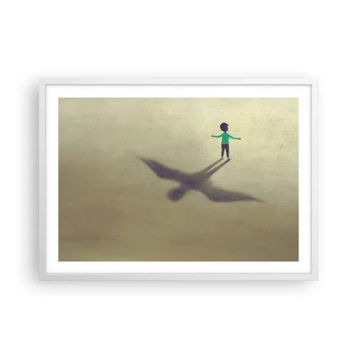 Affiche dans un cadre blanc - Poster - Héros du futur - 70x50 cm