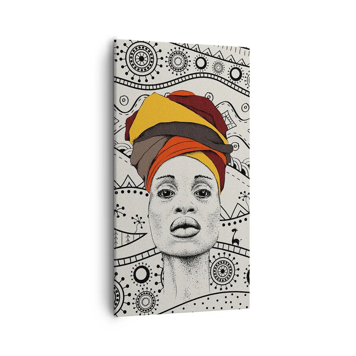 Impression sur toile - Image sur toile - Portrait Africain - 55x100 cm